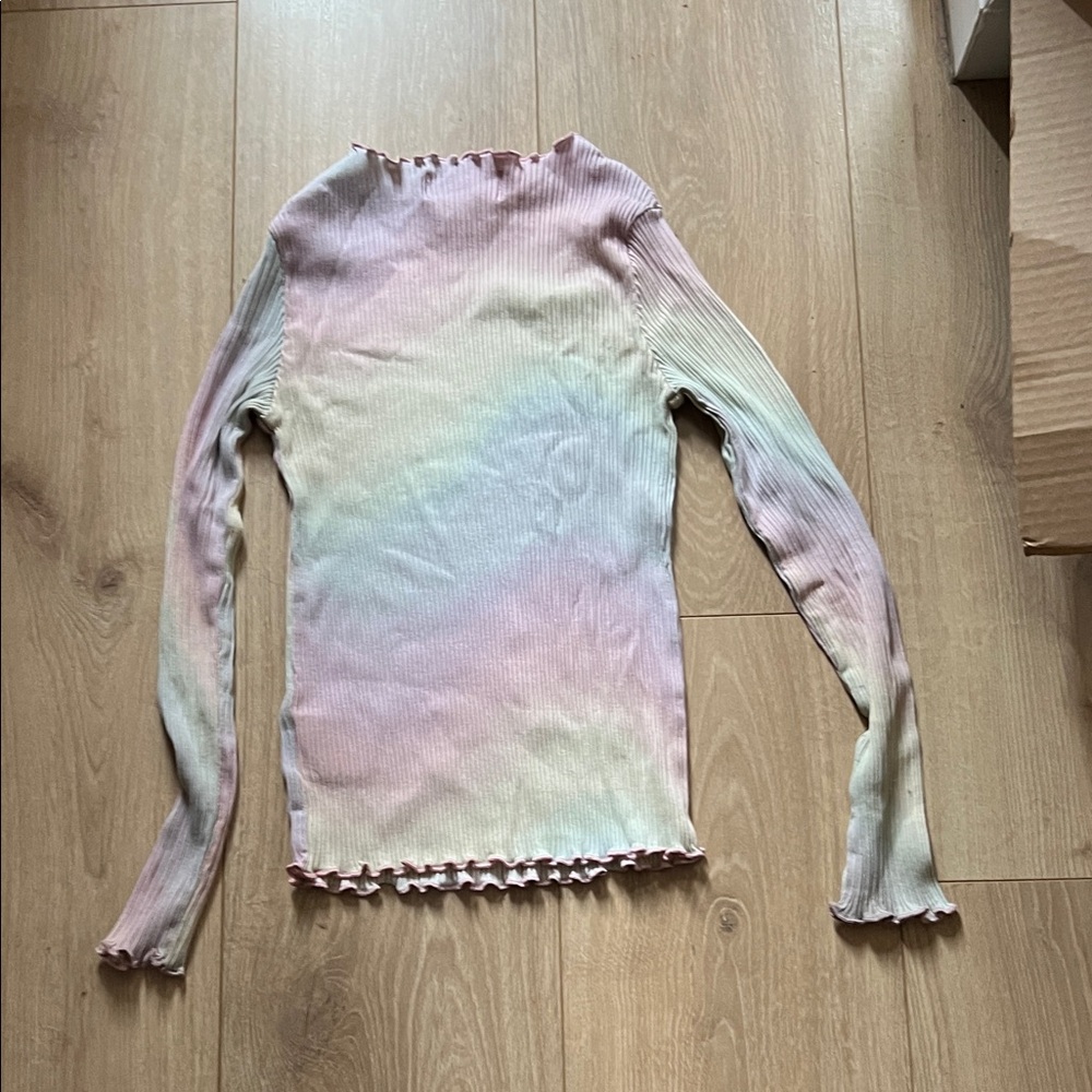 Pastel Tie-Dye Long Sleeve Top for girls